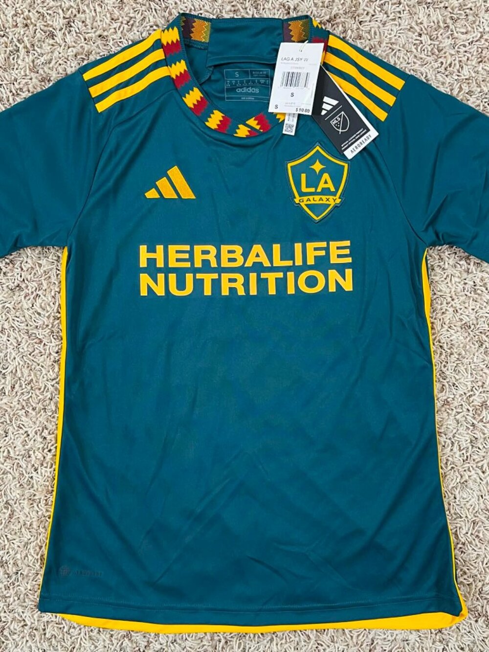 Adidas LA GALAXY 23/24 Women’s Authentic Away Jersey HU1410, Size Small (New)